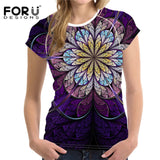 FORUDESIGNS 3D Flowers Rose T-shirts Women Summer Tops Tees Print 2017